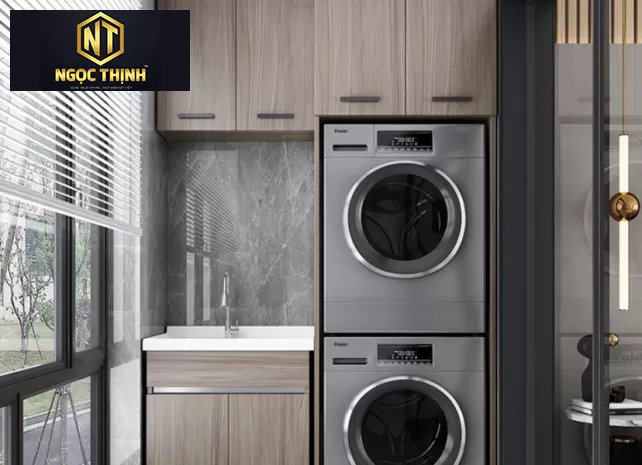 TỦ MÁY GIẶT KẾ HỢP TỦ TIỆN LỢI GỌN GÀNG ĐA NĂNG MẪU 13